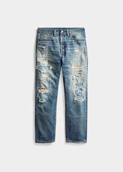 Jeans Ralph Lauren Mujer Azules Azules - Boy Fit Straight - ZIGPL9026